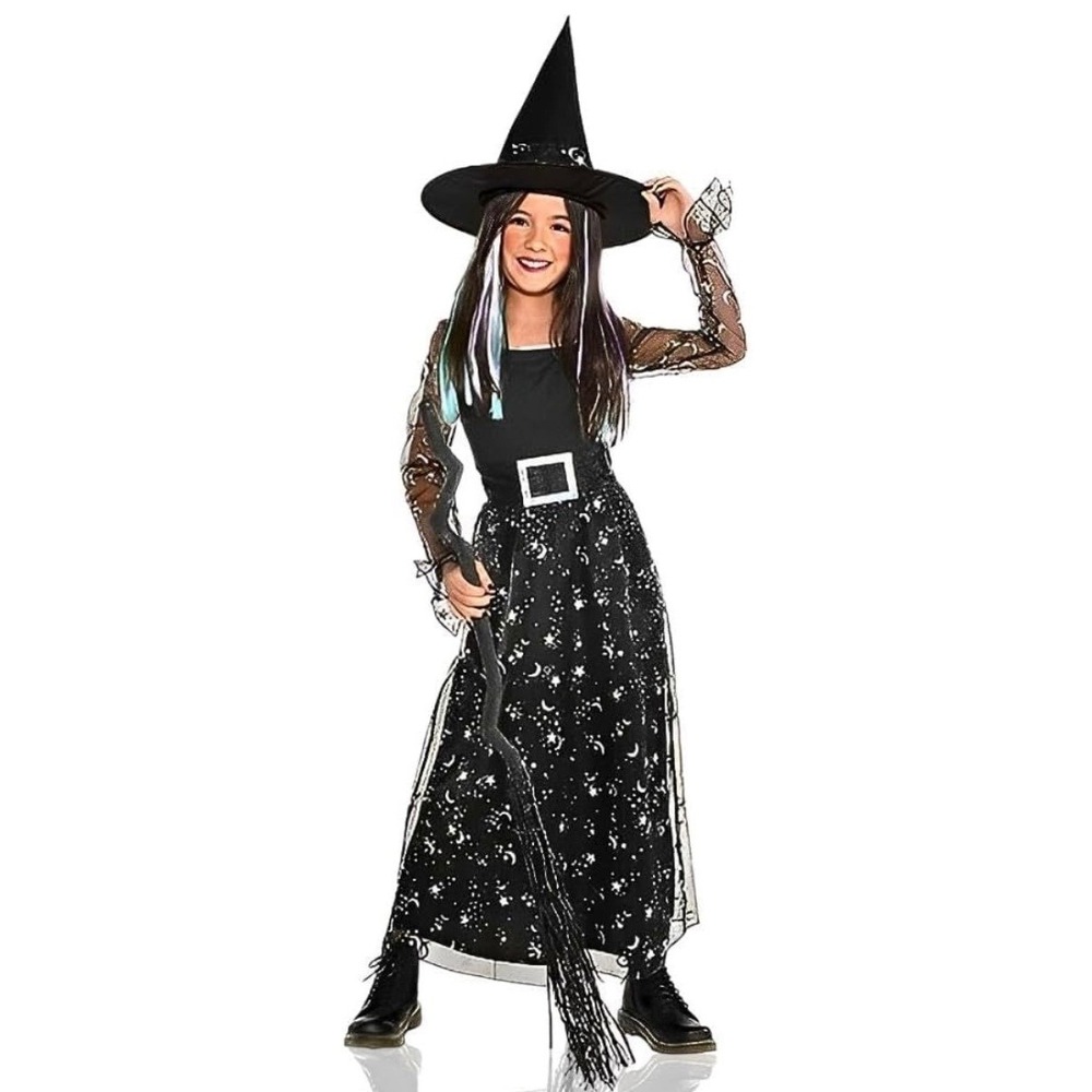 Amscan Witch Costume Kids Medium 8-10 Black New Bewitching Beauty Celestial